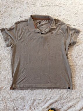 Rocawear Vintage Y2K Tan Pique Polo Shirt Men's Large